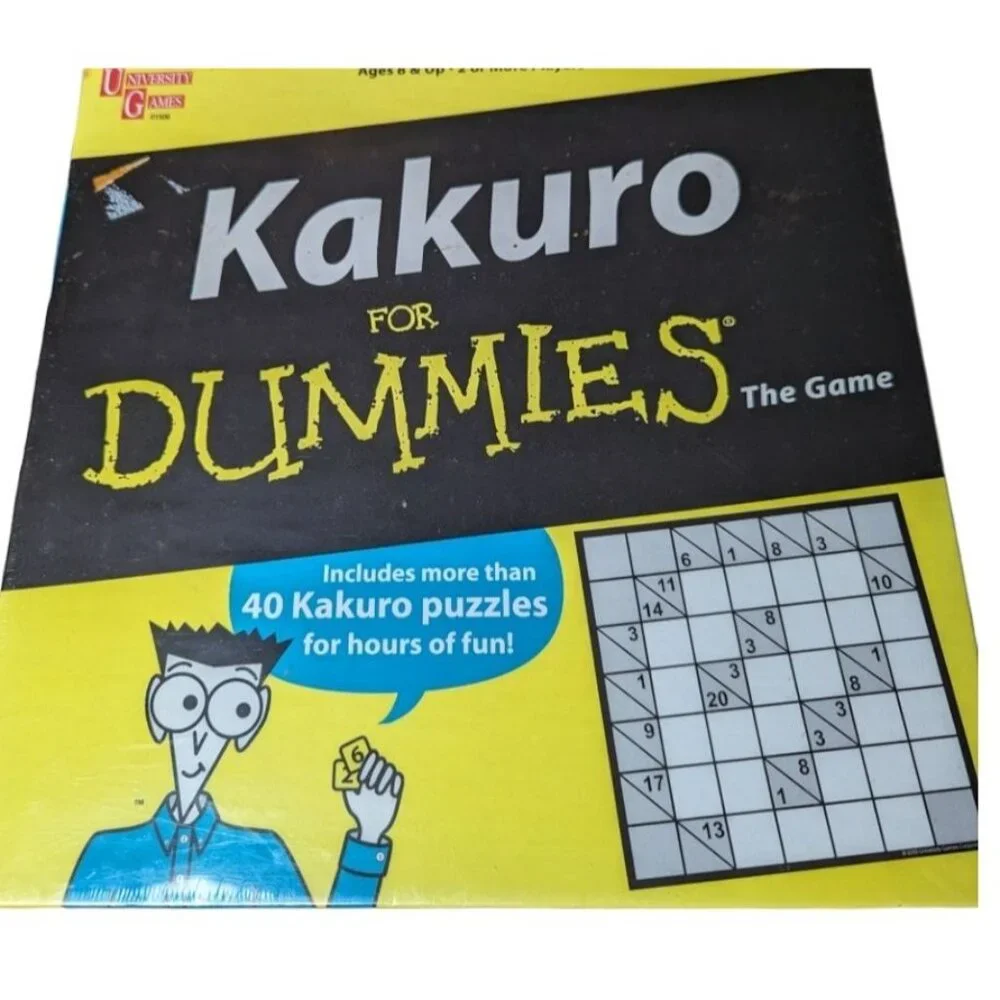 University Games 01506 Kakuro for Dummies The Game‎ 40 puzzles Sealed Game Night